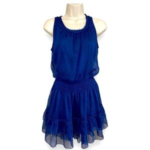 Sababa Italy - Navy blue chiffon midi - Size Medium
